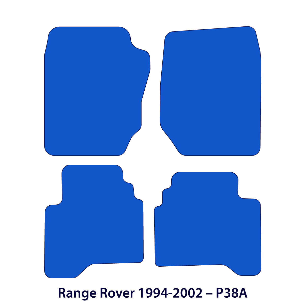 Range Rover Velour Floor Mats 1994-2002 – P38A – Black Exclusive