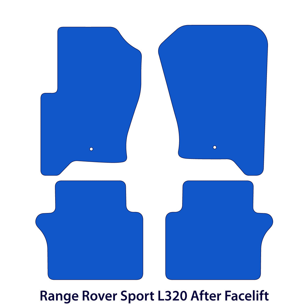 Range Rover Sport Velours Fußmatten 2009-2013 – L320 nach Facelift – Schwarz
