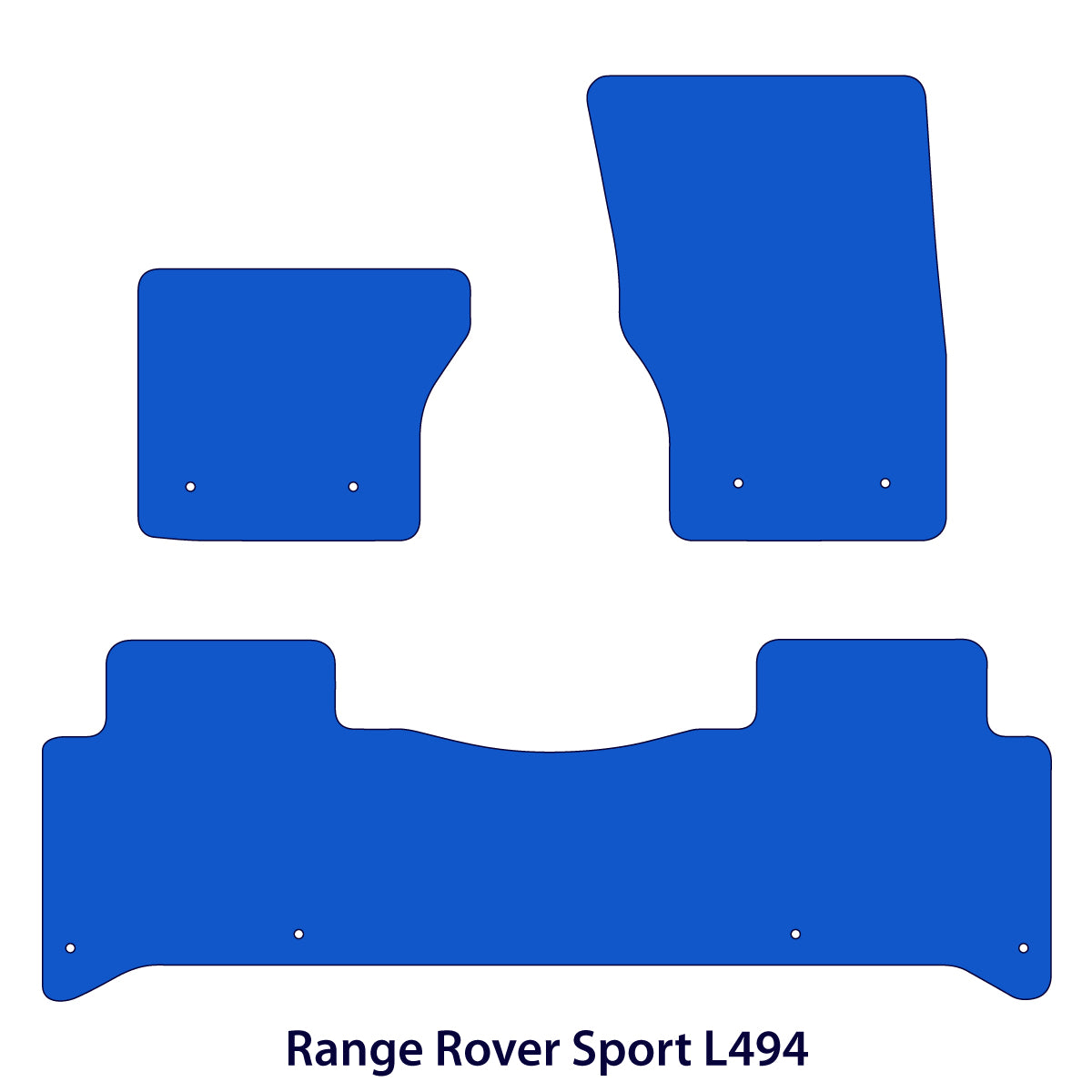 Range Rover Sport Velour Floor Mats 2013-2022 WITHOUT V8 ENGINE – L494 – Black