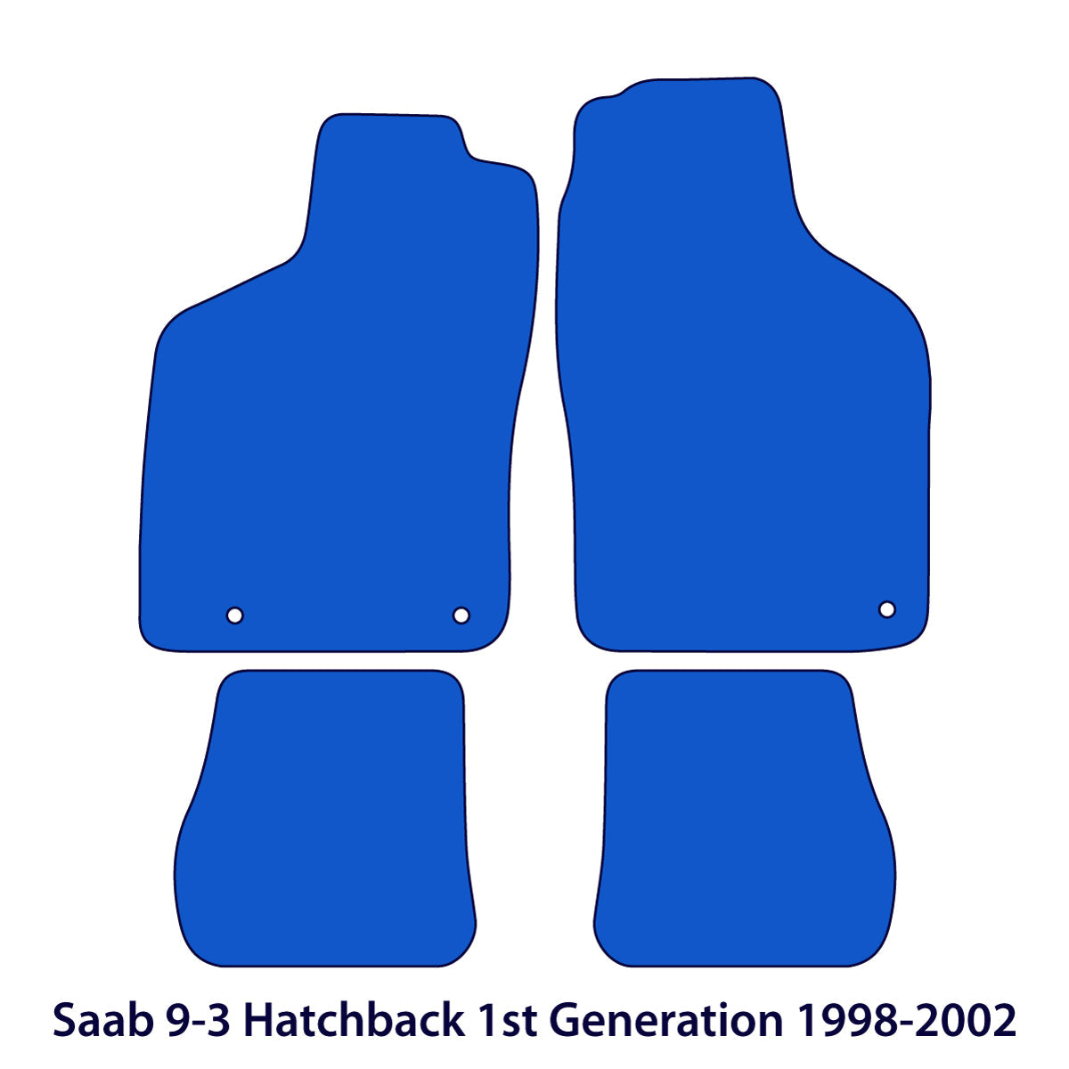 Saab 9-3 4-türer Schrägheck Velour Fußmatten 1998-2002 – Beige