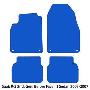 Saab 9-3 YS3F Velour Floor Mats 2002–2007 – Sedan & SportCombi – Beige – image 2