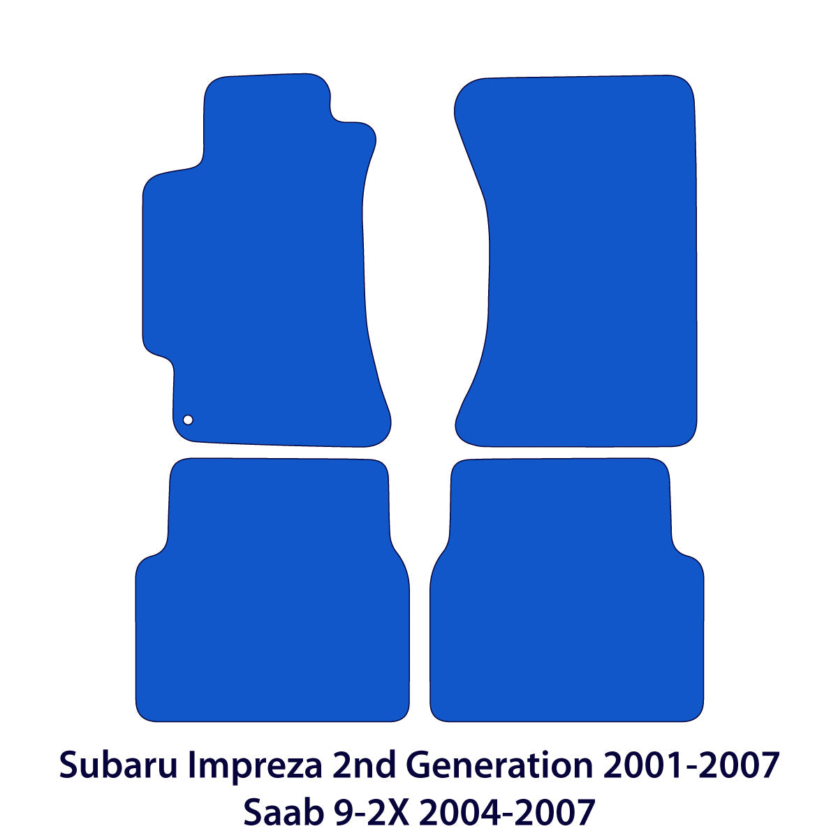 Subaru Impreza II GD/GG 2002–2007 velour floor mats – Beige – product view 02