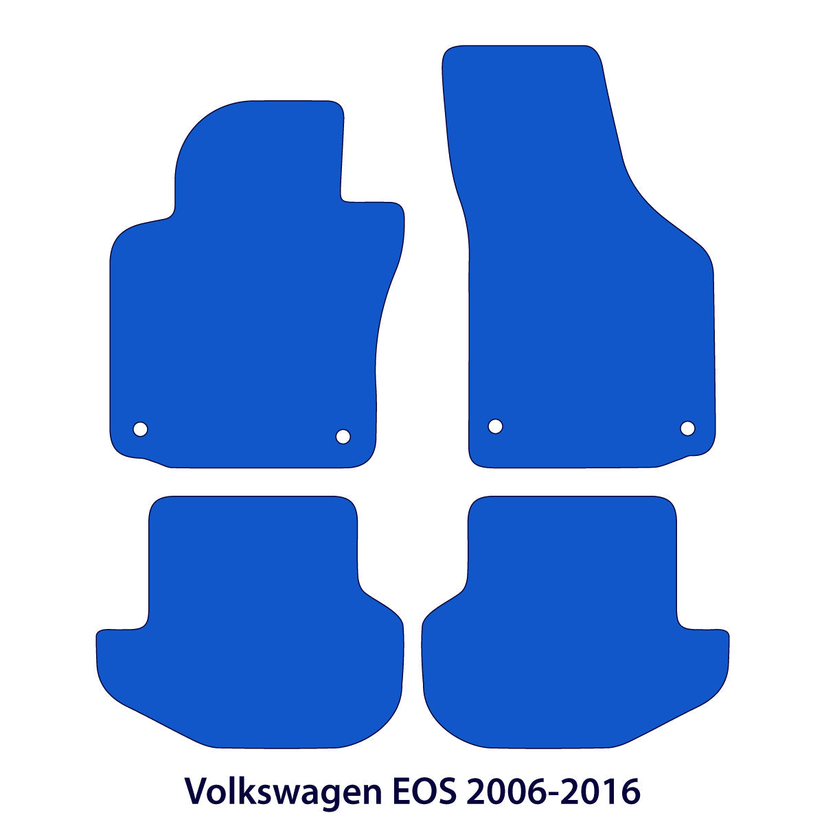 Volkswagen EOS Velours Fußmatten 2006-2015 – Schwarz Exklusiv