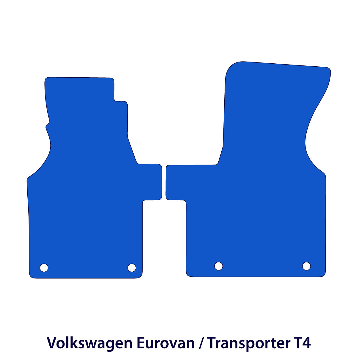 Volkswagen Eurovan / Transporter Velours Fußmatten 1990-2003 – T4 - Schwarz Exklusiv