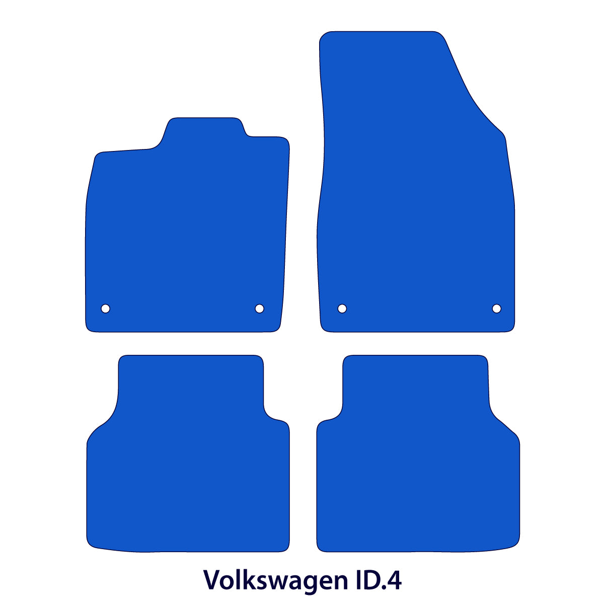 Volkswagen ID.4 Velours Fußmatten 2020-2023 – Schwarz