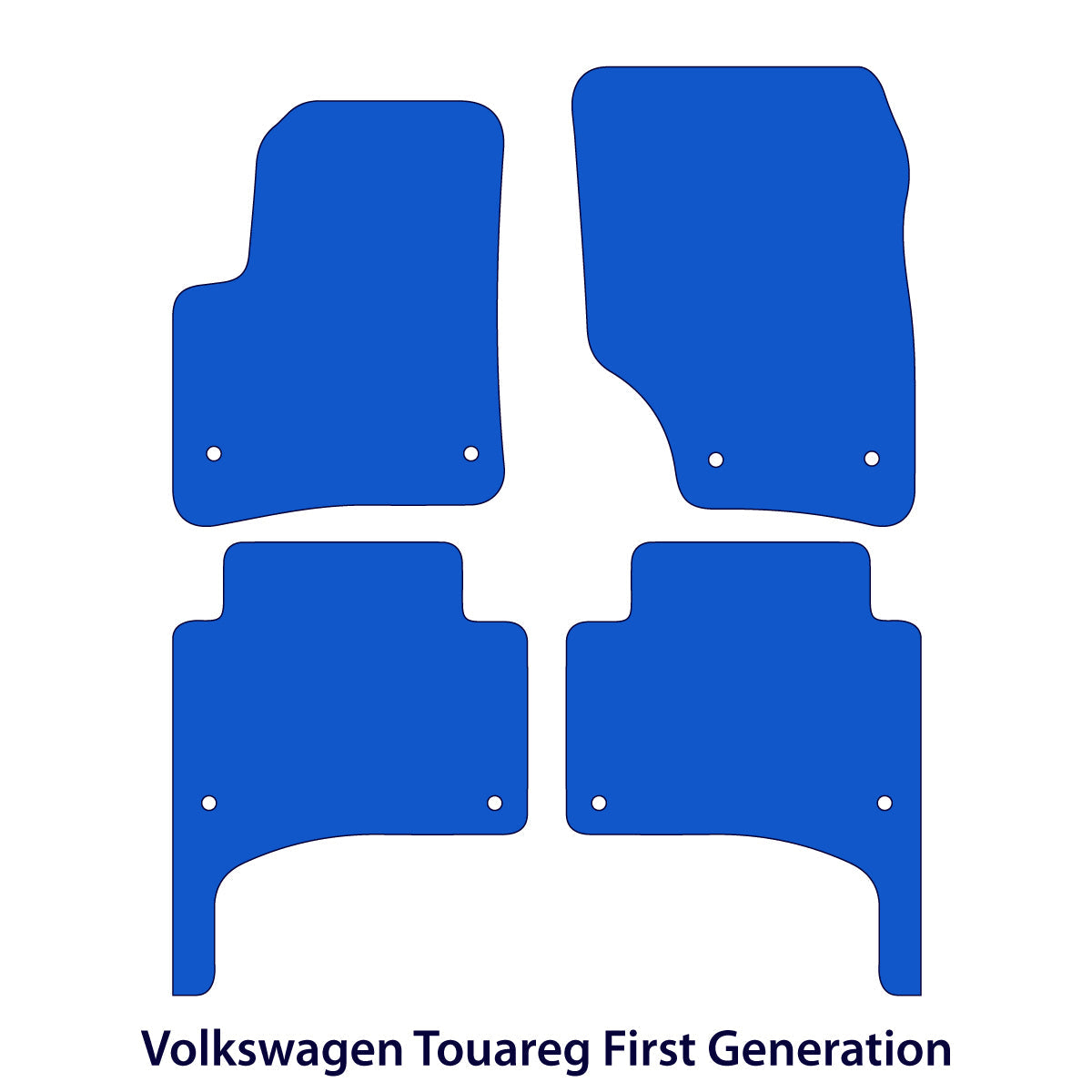 Volkswagen Touareg Velour Floor Mats 2003-2010 – Black Exclusive
