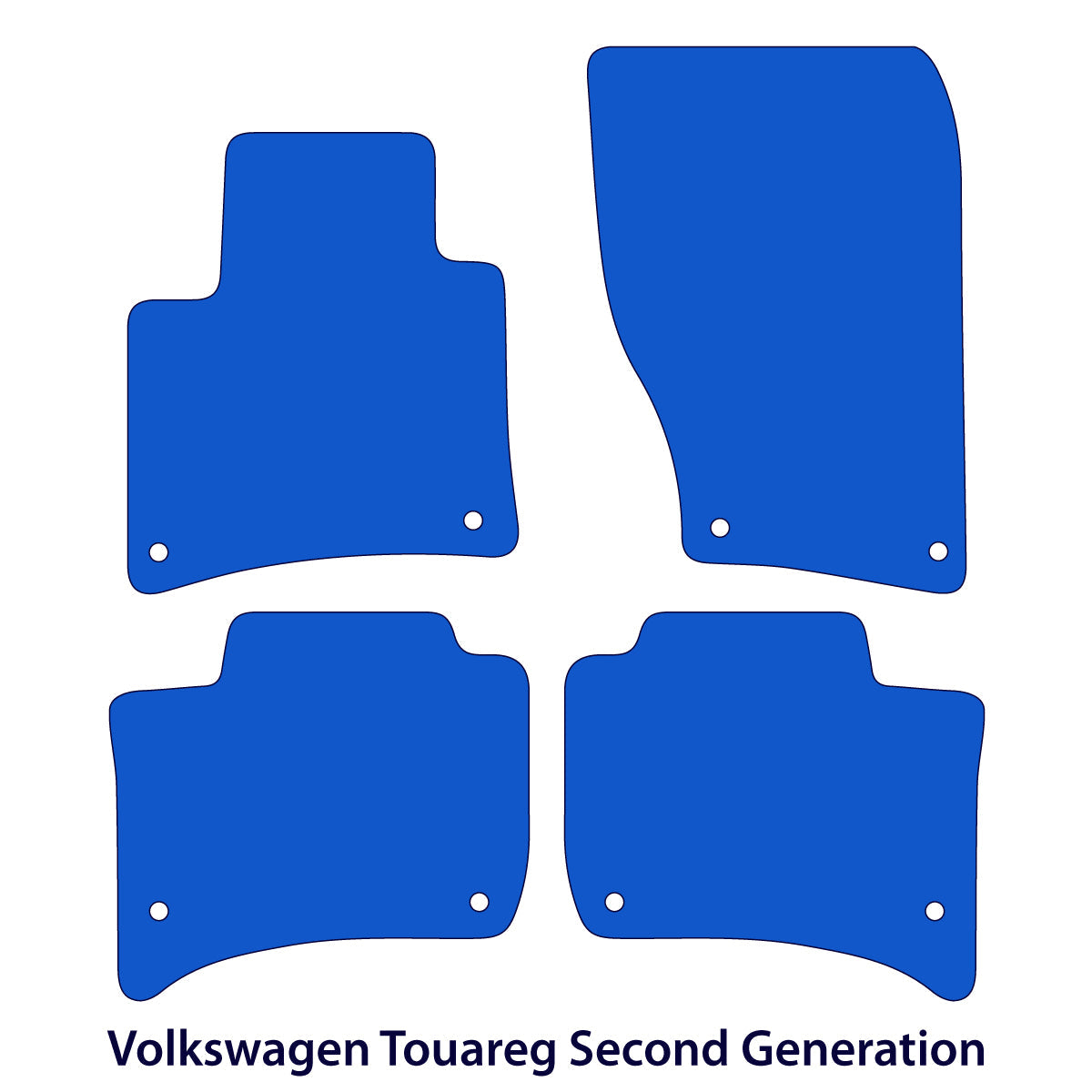 Dywaniki welurowe do Volkswagen Touareg 2011-2018 – 2 Gen – Czarne Exclusive
