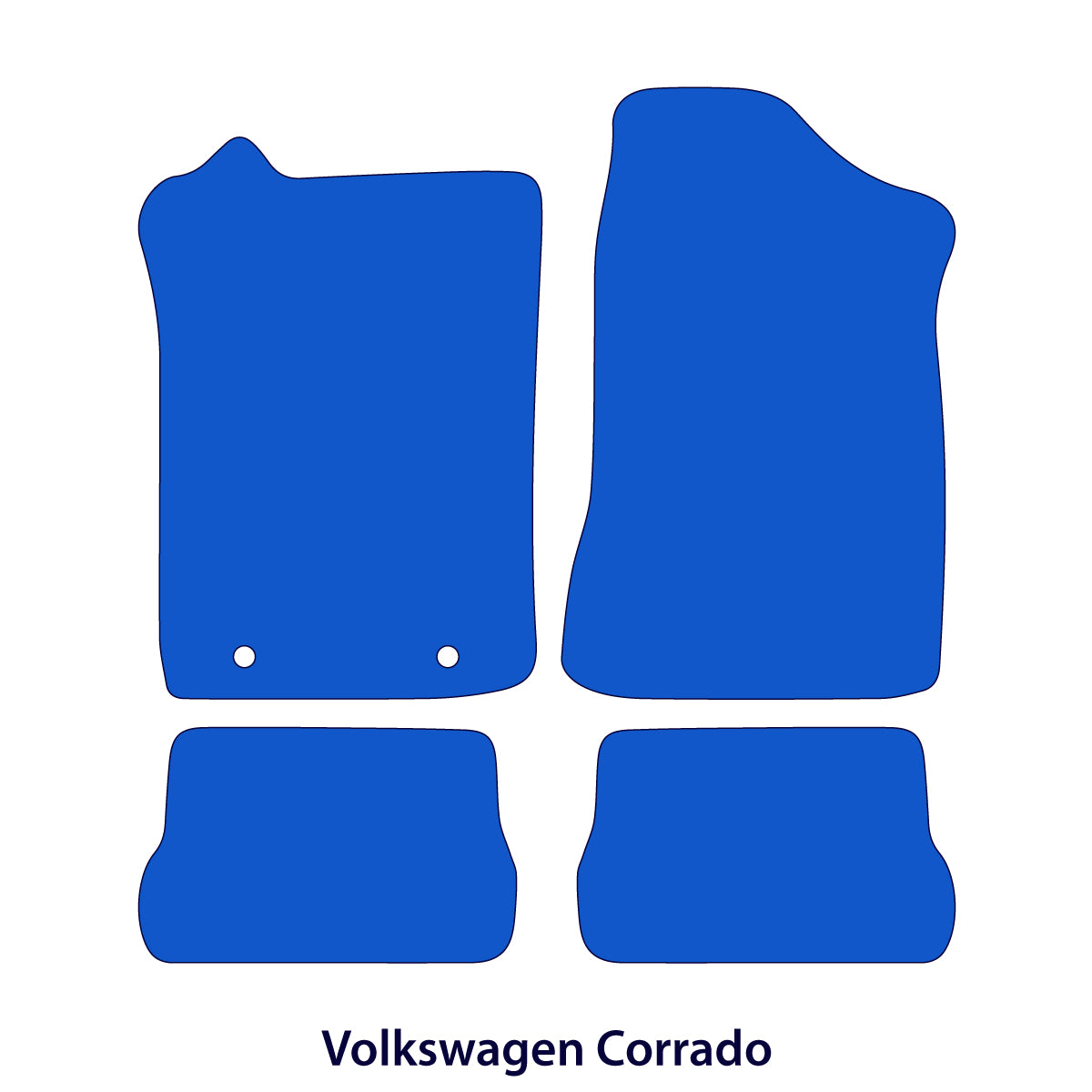 Volkswagen Corrado Velours-Fußmatten 1988-1995 – Schwarz