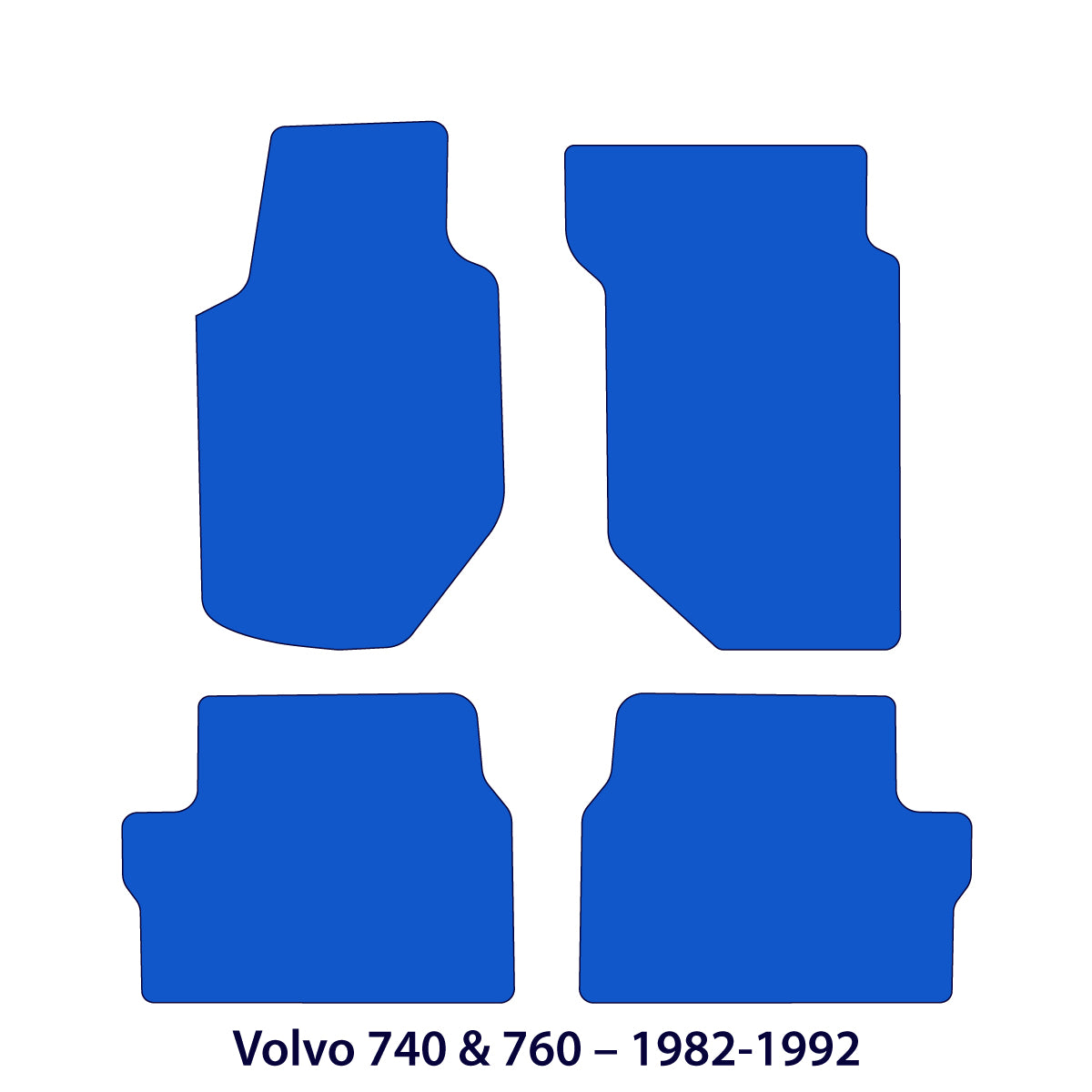 Volvo 740 760 Velours Fußmatten - 1982-1992 – Flag Tag