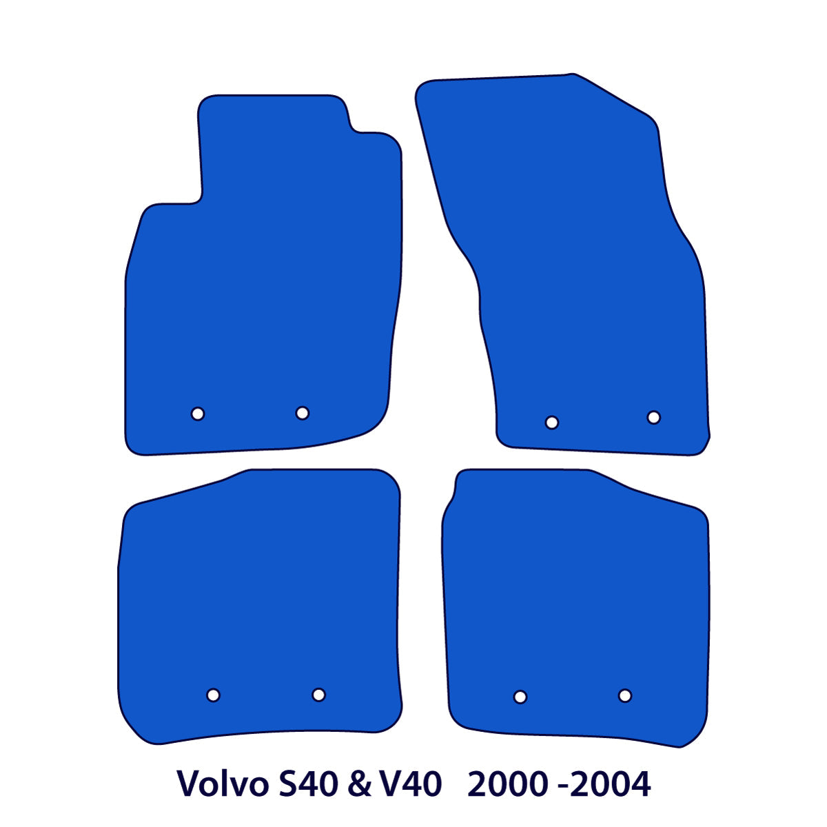 Volvo S40 & V40 Velour Floor Mats 2000-2004 – 1st Gen Facelift – Beige