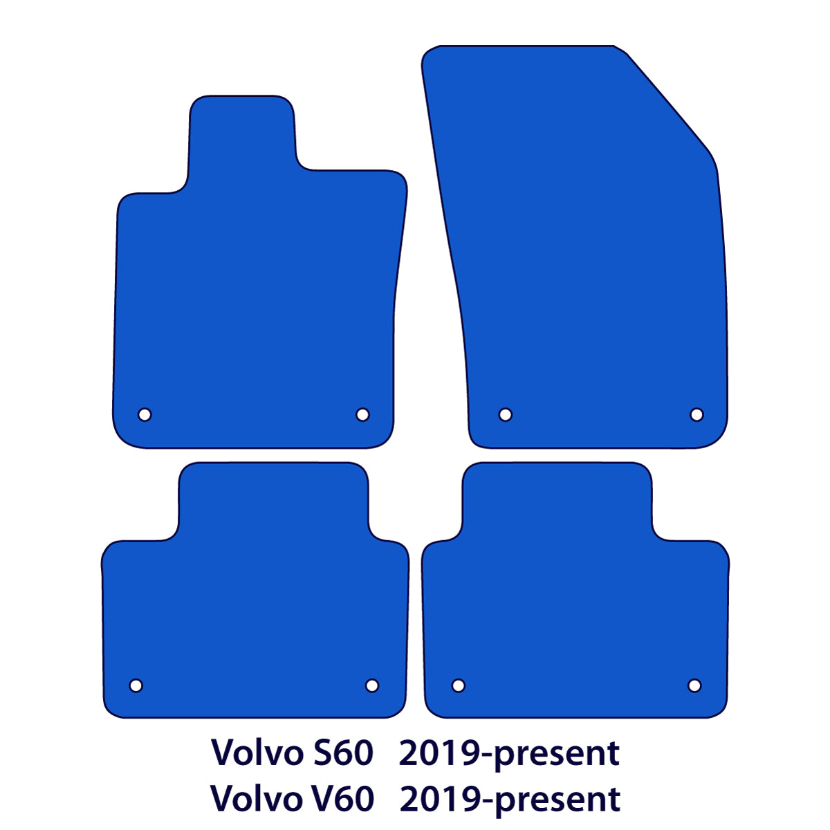 Dywaniki welurowe do Volvo S60 & V60 2019-2026 – Beżowe
